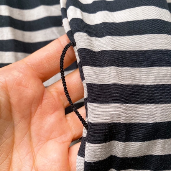 ☑️ BE BEAU BLACK TAN STRIPE LONG SLEEVE LOOSE DRESS! - Picture 9 of 9